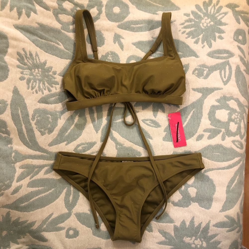 Sparkly Olive green Xhilaration Bikini set